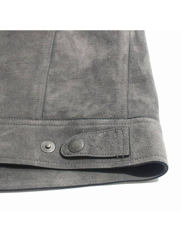 Trucker Suede Jacket Grey - TOM FORD - BALAAN 6