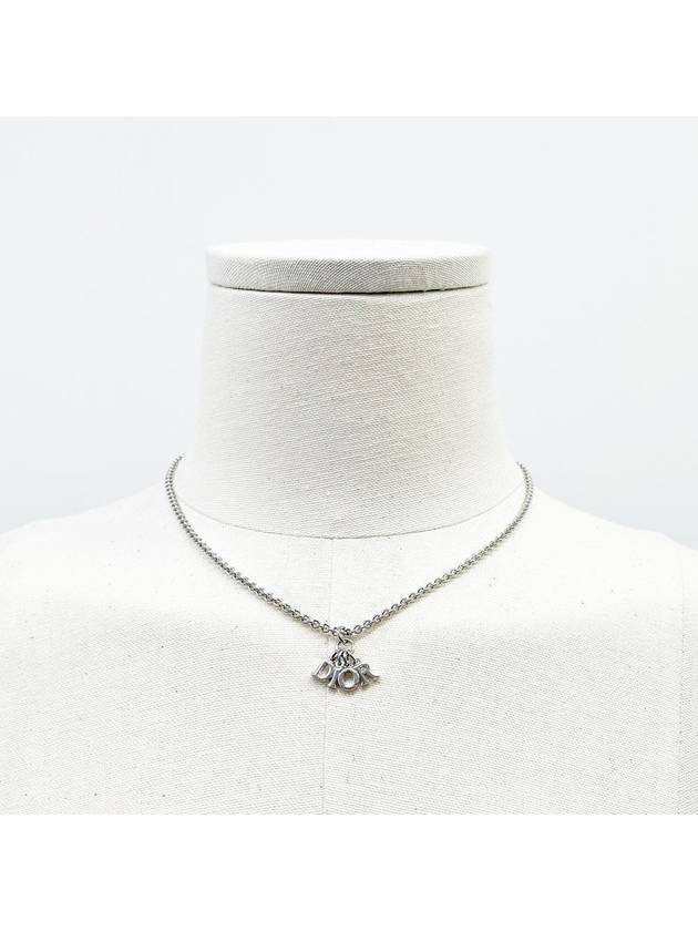 Silver Logo Pendant Necklace 4VDIA29574 - DIOR - BALAAN 6