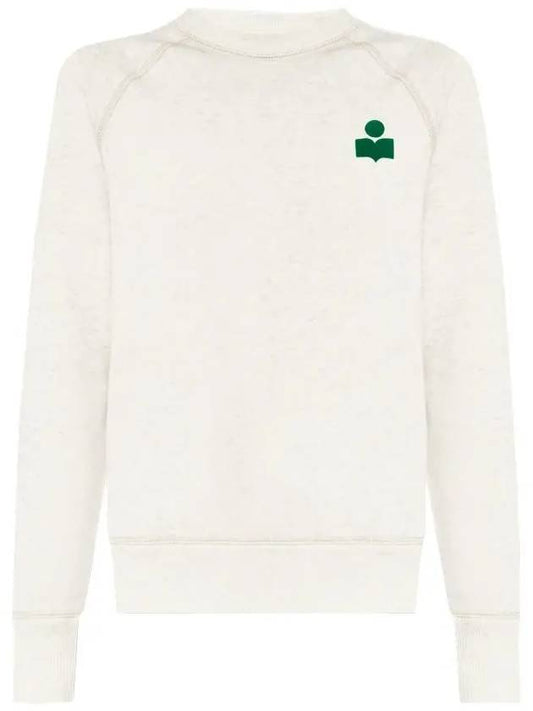 MILLA Velvet Logo Brushed Sweatshirt Ecru SW0004FA B1M12E ECED - ISABEL MARANT - BALAAN 2