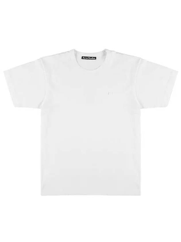 CL0290 OPTIC WHITE Face Logo Micro Patch Short Sleeve Tee - ACNE STUDIOS - BALAAN 2