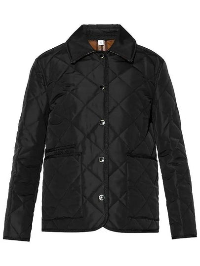 Diamond Quilted Nylon Canvas Jacket Black - BURBERRY - BALAAN 2