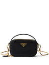 Saffiano Leather Mini Pouch Bag Black - PRADA - BALAAN 1