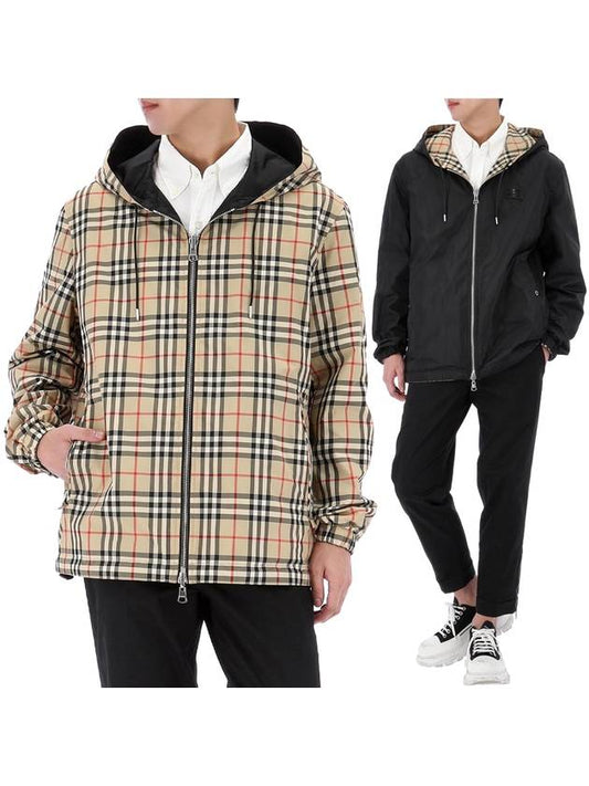 Reversible Vintage Check Hooded Jacket Archive Beige - BURBERRY - BALAAN 2