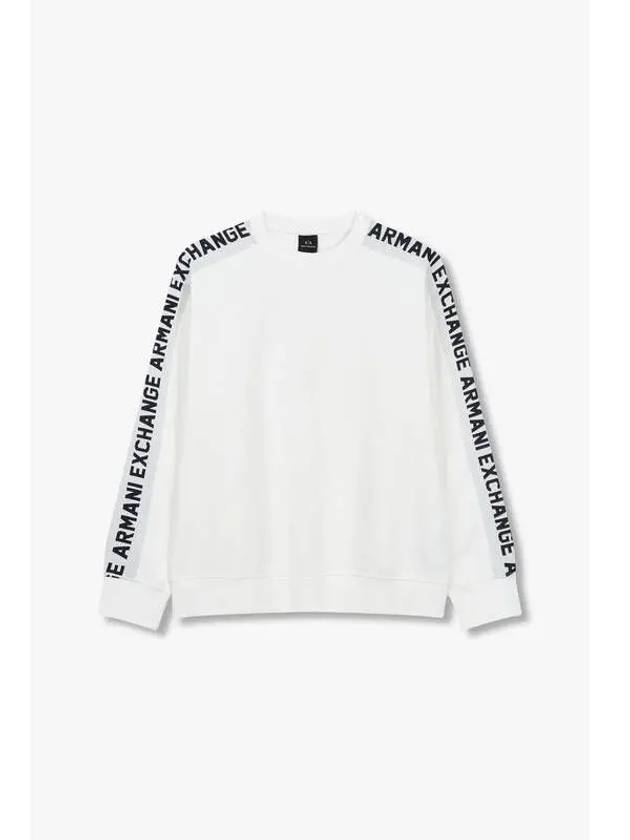 Men s Side Logo Line Waffle Sweatshirt Off White - ARMANI EXCHANGE - BALAAN 1