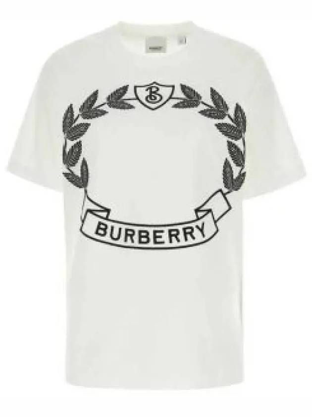 Women's Oak Leaf Crest Oversized Cotton Short Sleeve T-Shirt White - BURBERRY - BALAAN 2