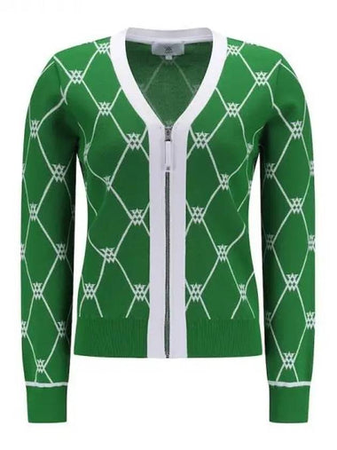 Anew Women s Monogram Logo Intarsia Spring Fall Cardigan GN Domestic Product GQCY23021060119 - ANEWGOLF - BALAAN 1