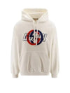 GG Interlocking Cotton Hoodie White - GUCCI - BALAAN 2