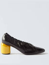 Women's Nikki Leather Mule Pumps Black - JIL SANDER - BALAAN 2