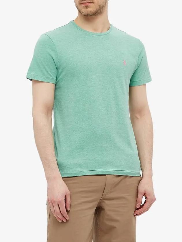 Embroidered Logo Cotton Short Sleeve T-Shirt Mint - POLO RALPH LAUREN - BALAAN 4