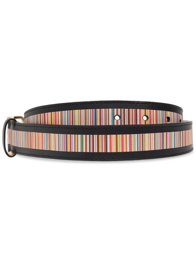 Striped Leather Belt W1A7612LSIGST - PAUL SMITH - BALAAN 4