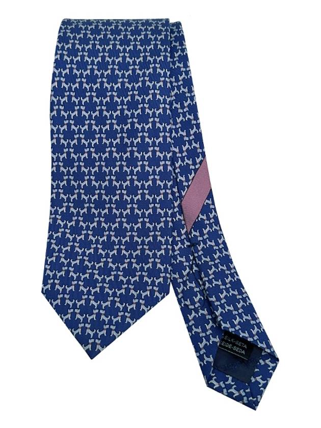 Silk Tie Blue - SALVATORE FERRAGAMO - BALAAN 5