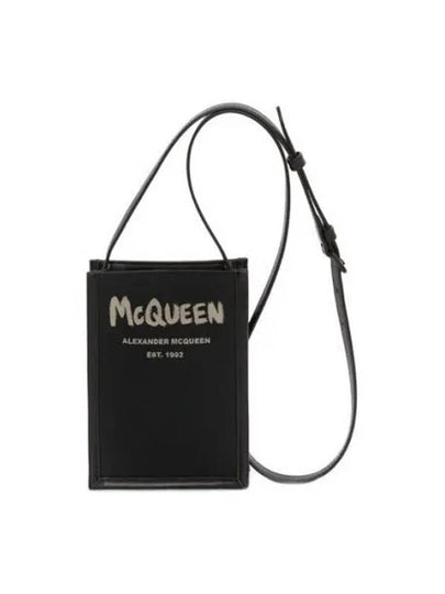 Graffiti Edge Small Cross Bag Black - ALEXANDER MCQUEEN - BALAAN 2