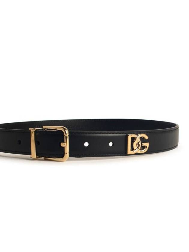 Dolce & Gabbana Black Leather Belt - DOLCE&GABBANA - BALAAN 3