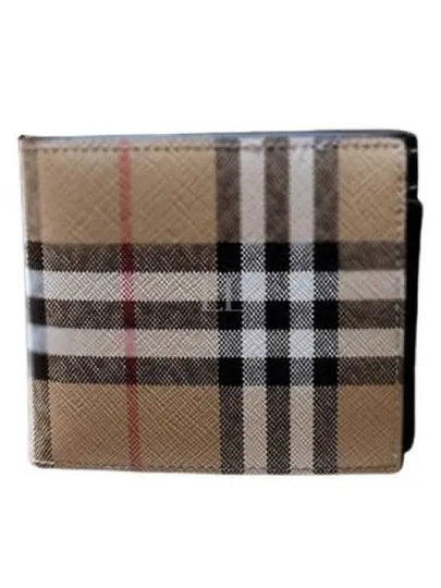 Vintage Check Half Wallet Beige - BURBERRY - BALAAN 2