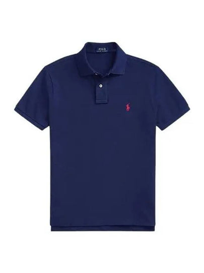 Embroidery Red Pony Short Sleeve Polo Shirt Blue - POLO RALPH LAUREN - BALAAN 2