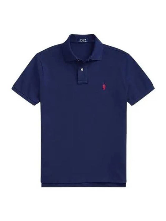Red Pony Embroidery Short Sleeve Polo Shirt Blue - POLO RALPH LAUREN - BALAAN 2