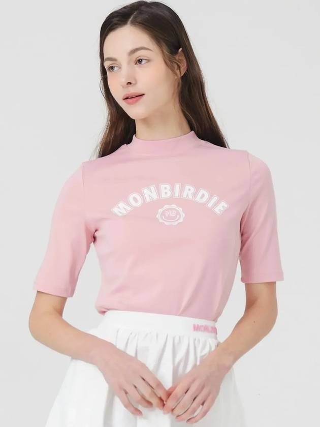 Mongbuddy 5-part slim fit t-shirt PINK - MONBIRDIE GOLF - BALAAN 9