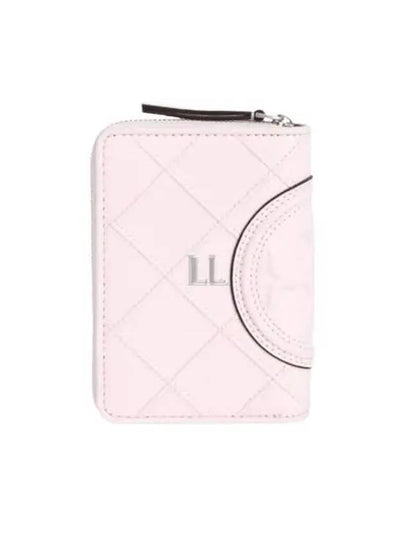 Fleming Soft Leather Half Wallet Pink - TORY BURCH - BALAAN 2