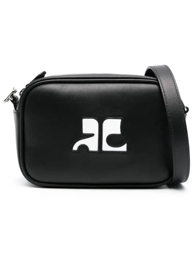 Reedition Camera Leather Cross Bag Black - COURREGES - BALAAN 3