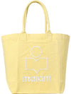 Yenky Embroidered Logo Large Shopper Tote Bag Yellow - ISABEL MARANT - BALAAN 1