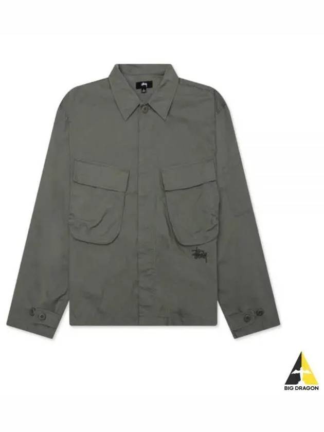 1110321 OLIVE military overshirt - STUSSY - BALAAN 1