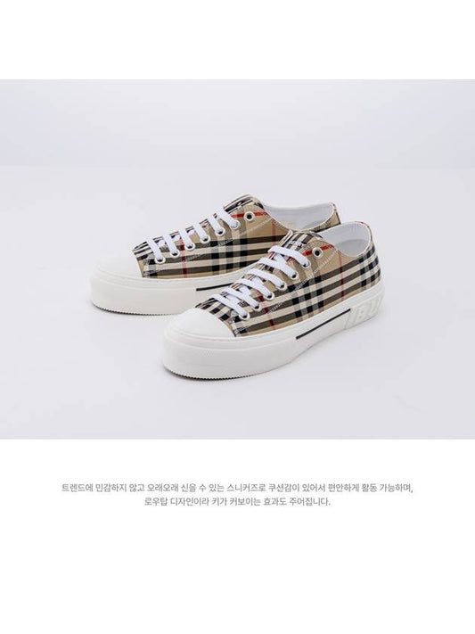 Vintage Check Cotton Sneakers Archive Beige - BURBERRY - BALAAN 2