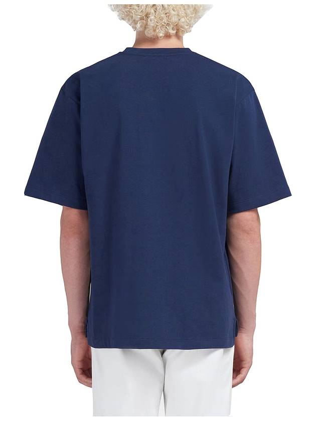 Crew Neck Short Sleeve T-Shirt Blue Marine - MARNI - BALAAN 4