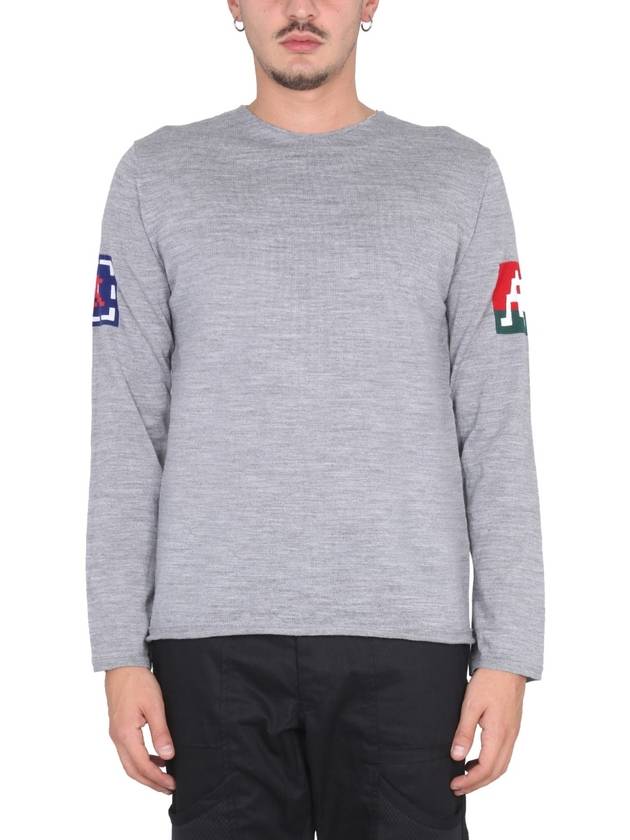 Invaders Long Sleeve Knit Long Sleeve T-Shirt Gray - COMME DES GARCONS - BALAAN 2