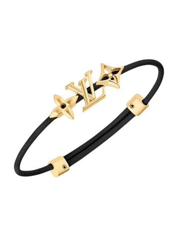 LV Iconic Flower Bracelet Gold Black - LOUIS VUITTON - BALAAN 1