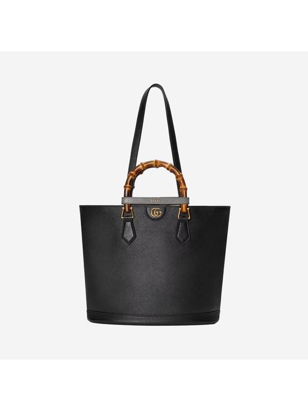 Diana Bamboo Handle Medium Leather Tote Bag Black - GUCCI - BALAAN 2