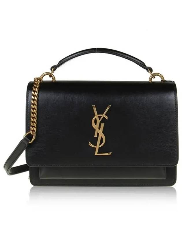 Sunset Chain Wallet Cross Bag Black - SAINT LAURENT - BALAAN 2