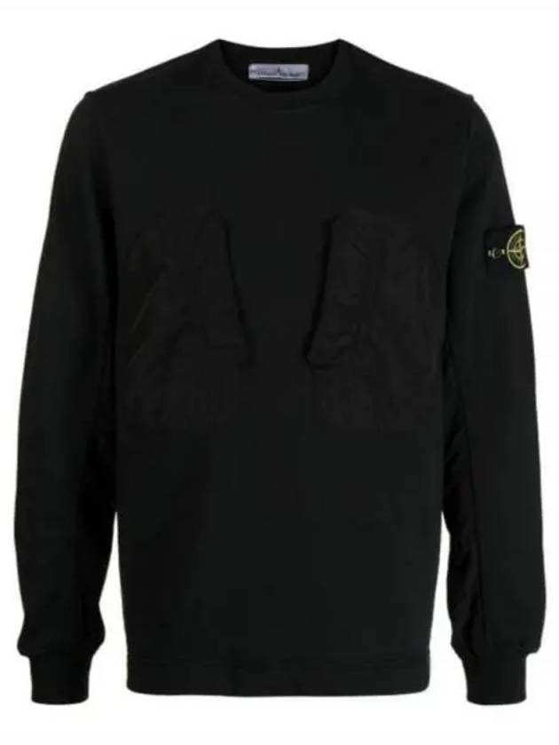 Crewneck Stretch Nylon Badge Sweatshirt Navy - STONE ISLAND - BALAAN 2