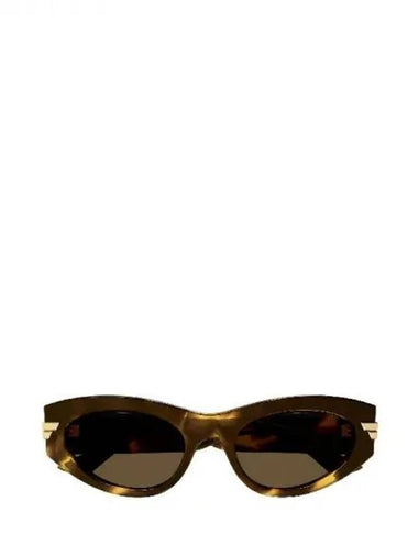 BV1189S Havana Oval Sunglasses - BOTTEGA VENETA - BALAAN 1