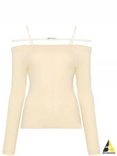 Women's Sierra Signature Long Sleeve T-Shirt Beige - JACQUEMUS - BALAAN 2