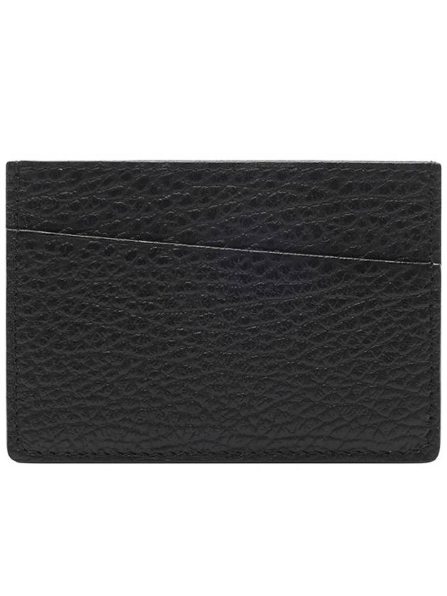 Grain Leather Stitch Card Wallet Black - MAISON MARGIELA - BALAAN 5