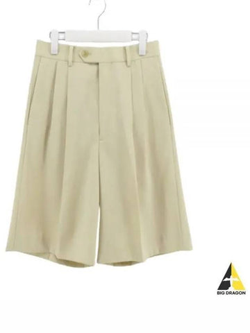 24 LIGHT WOOL MAX GABARDINE SHORTS IVORY A24SP04MG - AURALEE - BALAAN 1