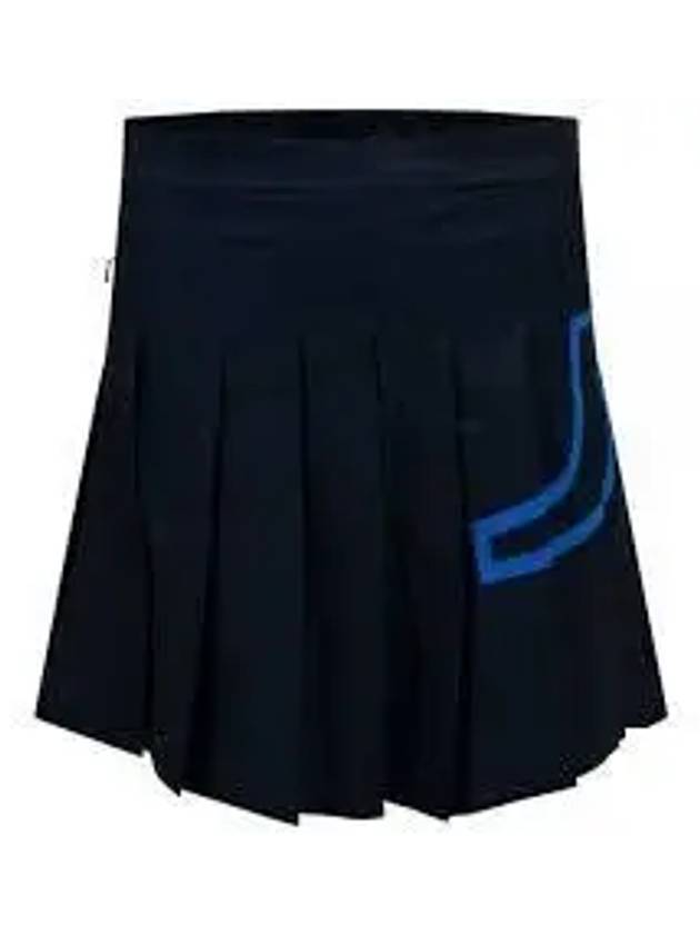 Women's Naomi Pleated Skirt Navy - J.LINDEBERG - BALAAN 2