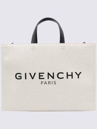 G Logo Canvas Medium Tote Bag Beige - GIVENCHY - BALAAN 2