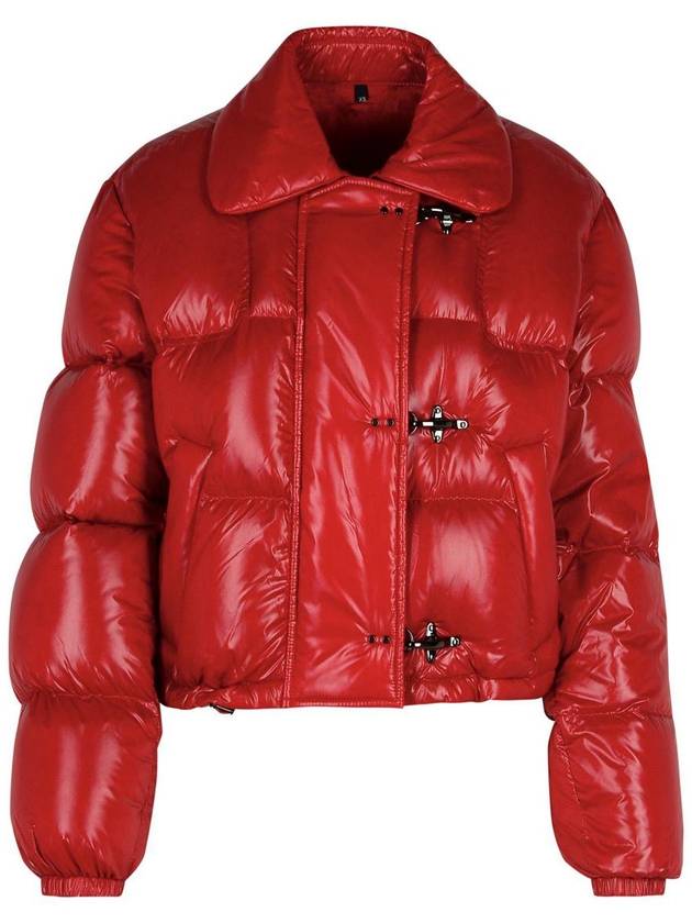 Fay Red Polyamide Down Jacket - FAY - BALAAN 1