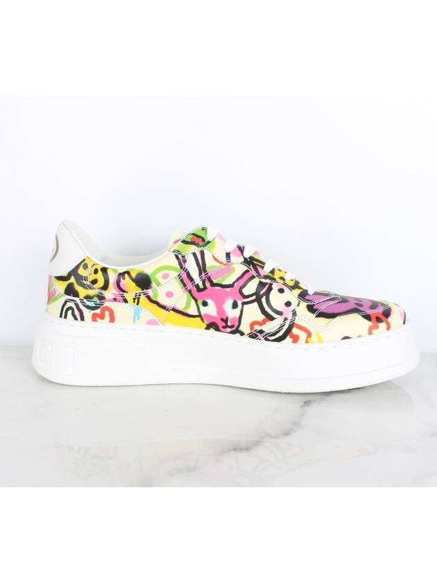 Graffiti print platform sneakers 8 5 275 - GUCCI - BALAAN 8