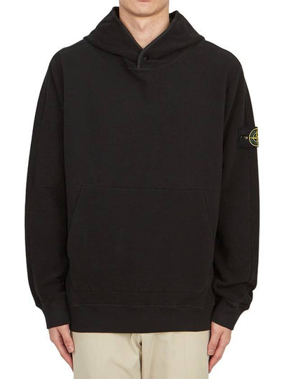 Compass Logo Patch Hoodie Black - STONE ISLAND - BALAAN 2