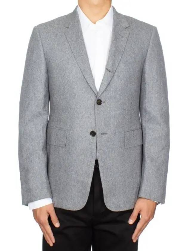 Center Back Striped Wool Cashmere Jacket Grey - THOM BROWNE - BALAAN 3