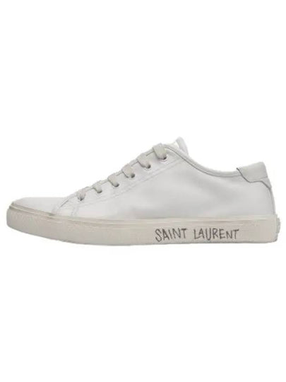 Men's Malibu Low Top Sneakers White - SAINT LAURENT - BALAAN 2