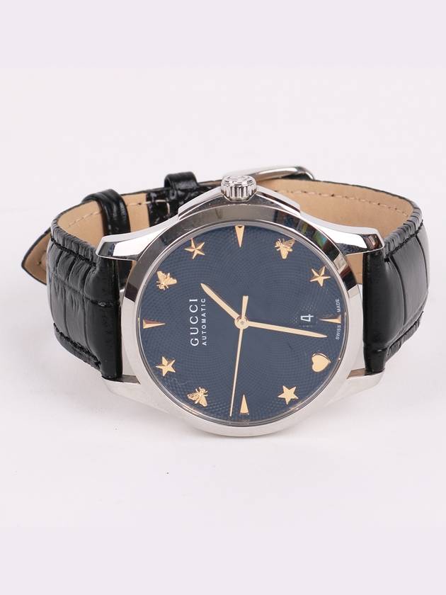 Bee Black Edition Automatic Leather Men s Watch 126 4 - GUCCI - BALAAN 4