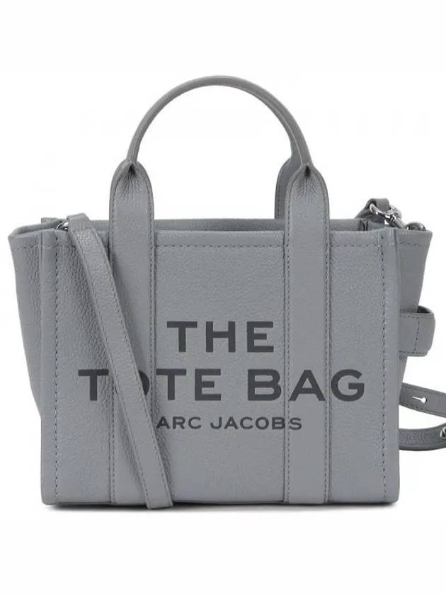 Logo Mini Leather Tote Bag Gray - MARC JACOBS - BALAAN 2
