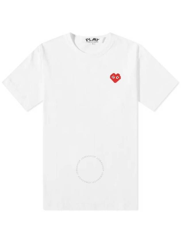 Cdg Play Invader Heart Pixel T-Shirt, Size X-Large - COMME DES GARCONS PLAY - BALAAN 1