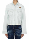 Women's Cropped Denim Jacket FC52DV2316FA - KENZO - BALAAN 5