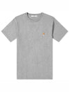 Fox Head Patch Classic Short Sleeve T-Shirt Grey Melange - MAISON KITSUNE - BALAAN 2