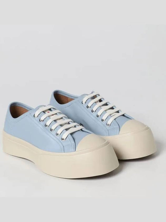 Pablo Lace-Up Nappa Low-Top Sneakers Blue - MARNI - BALAAN.