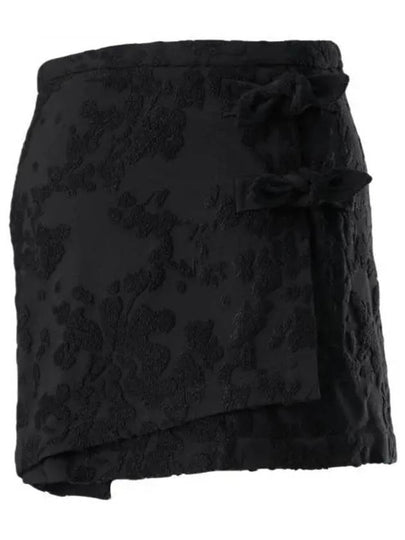 Acrylic Blend A-Line Skirt Black - GANNI - BALAAN 2